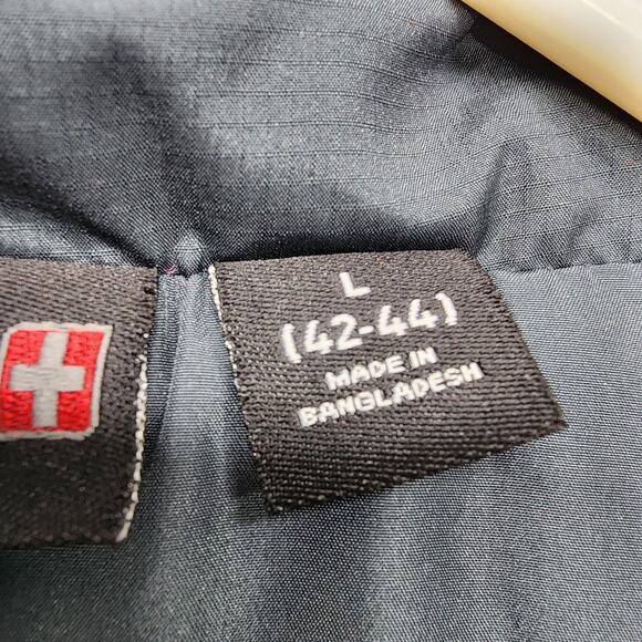 SwissTech Vest Mens L Gray Colorblock Sleeveless Full Zip Puffer Lightweight - Picture 5 of 11